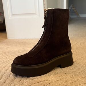 Steve Madden Jones Chocolate Brown Suede Ankle Boots